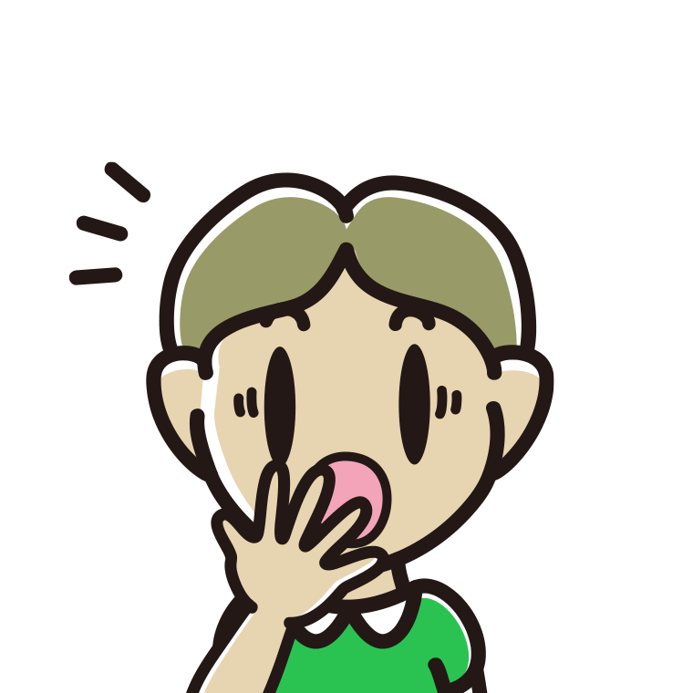 ハッとする小学生男子の顔のイラスト【色あり、背景なし】透過PNG