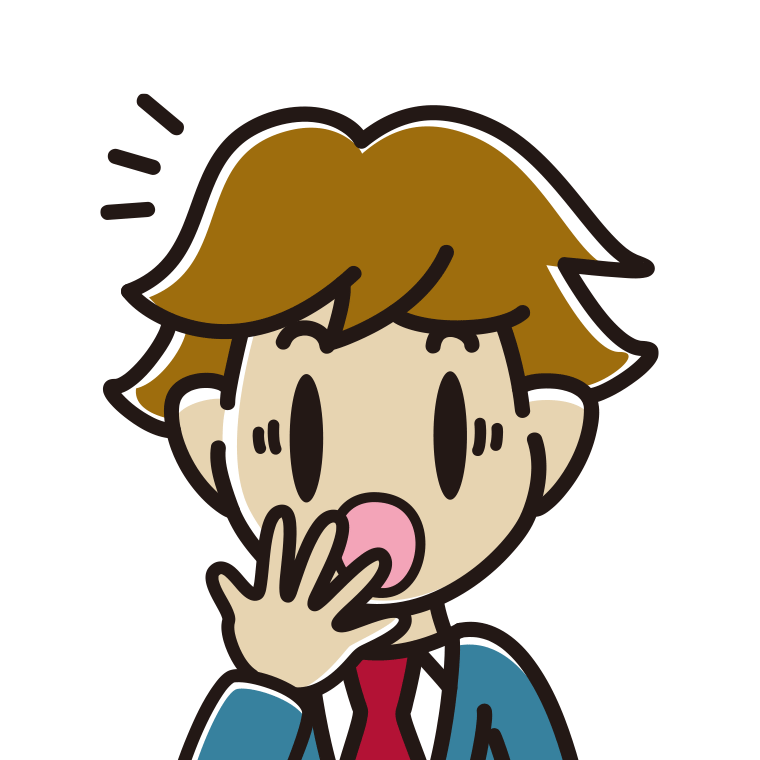 ハッとする男子高校生の顔のイラスト【色あり、背景なし】透過PNG