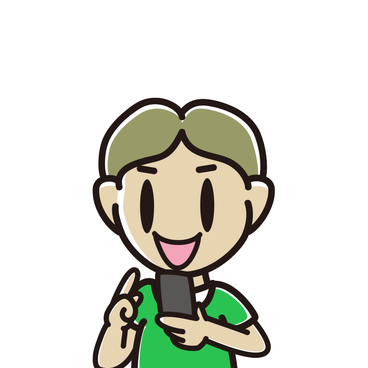 スマホを使う小学生男子のイラスト（バストアップ）【色あり、背景なし】透過PNG