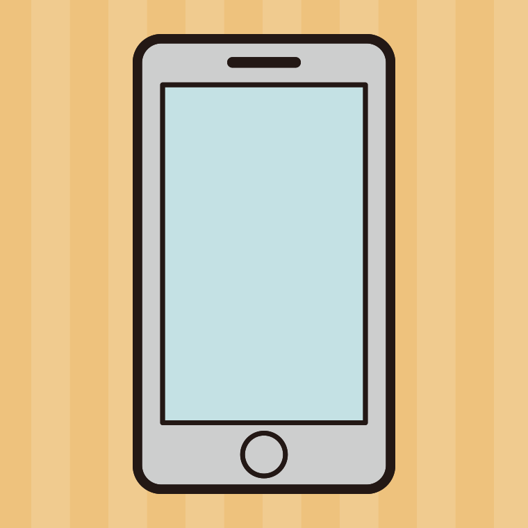 スマートフォン・スマホのイラスト02【色、背景あり】PNG