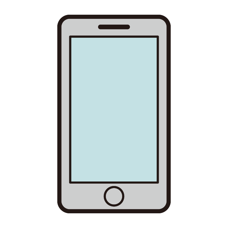 スマートフォン・スマホのイラスト02【色あり、背景なし】透過PNG
