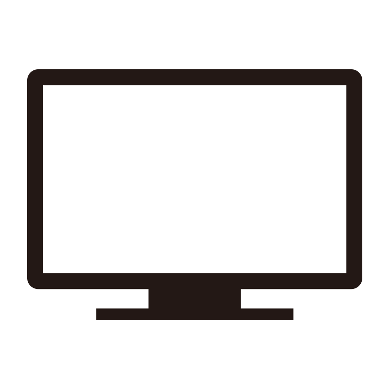 パソコンのイラスト（モニター・ディスプレイ）【色あり、背景なし】透過PNG
