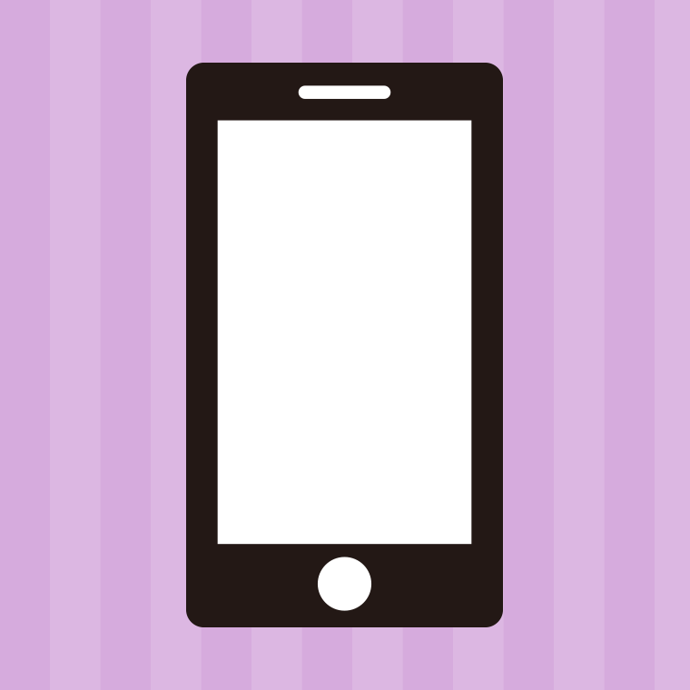 スマートフォン・スマホのイラスト01【色、背景あり】PNG