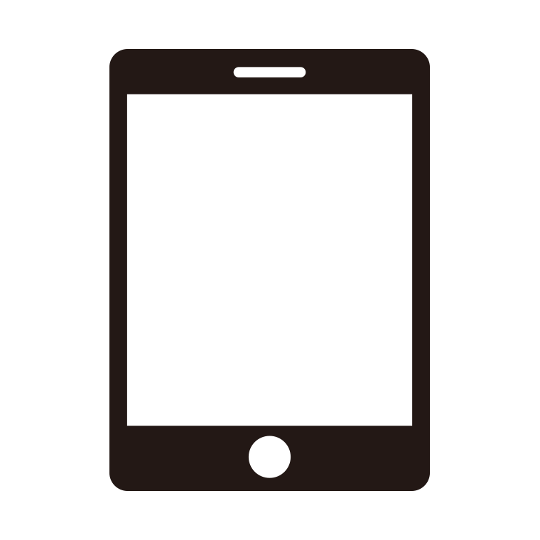 タブレットのイラスト【色あり、背景なし】透過PNG