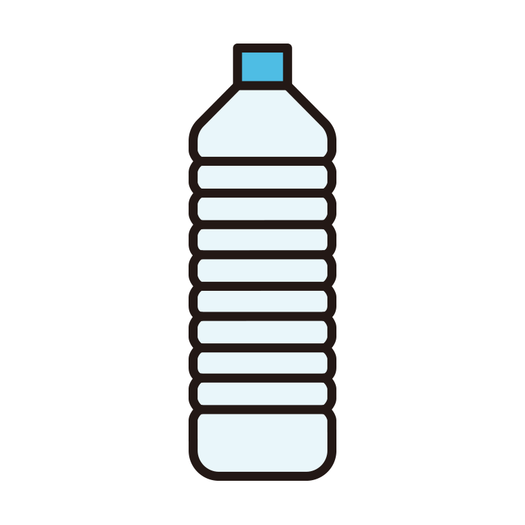 ペットボトルのイラスト05（丸型）【色あり、背景なし】透過PNG