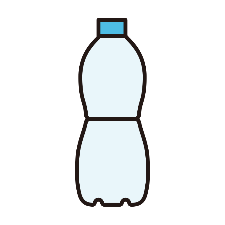 ペットボトルのイラスト07（くびれ型）【色あり、背景なし】透過PNG
