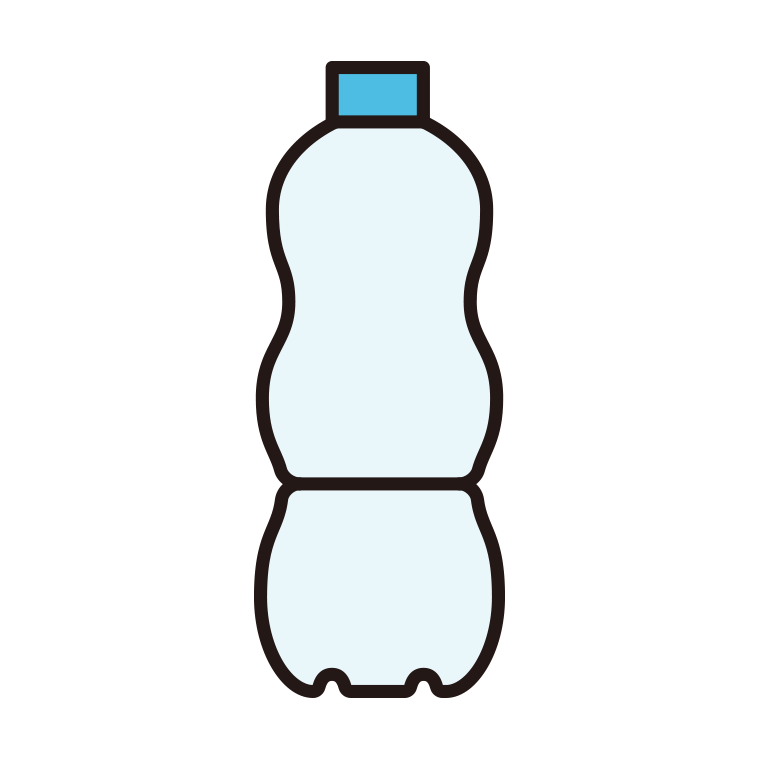 ペットボトルのイラスト08（ダブルくびれ型）【色あり、背景なし】透過PNG