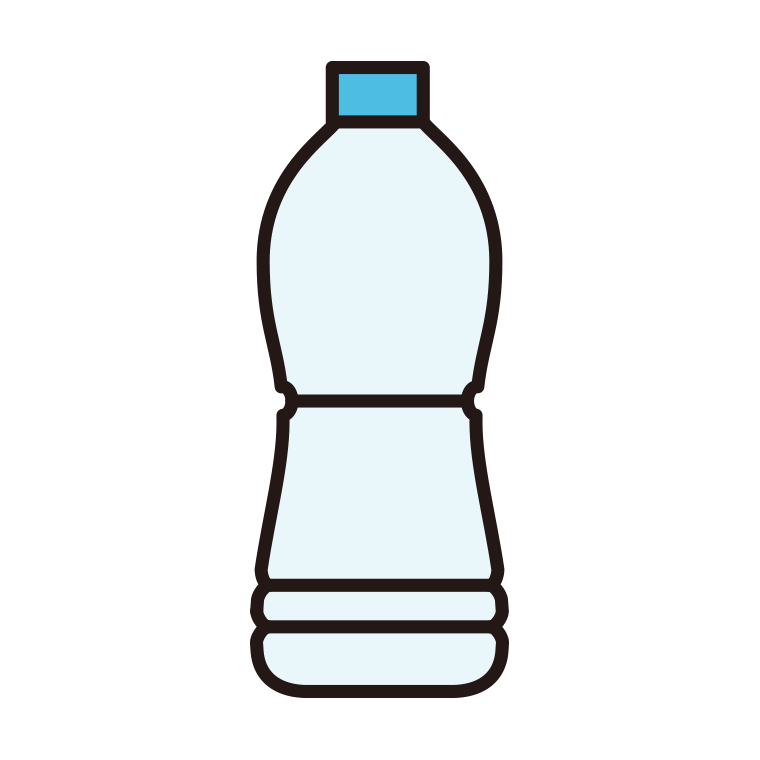 ペットボトルのイラスト09（下部ワイド・台形型）【色あり、背景なし】透過PNG