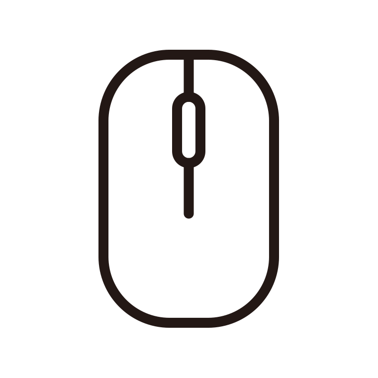 マウスのイラスト01（縦長）【色あり、背景なし】透過PNG