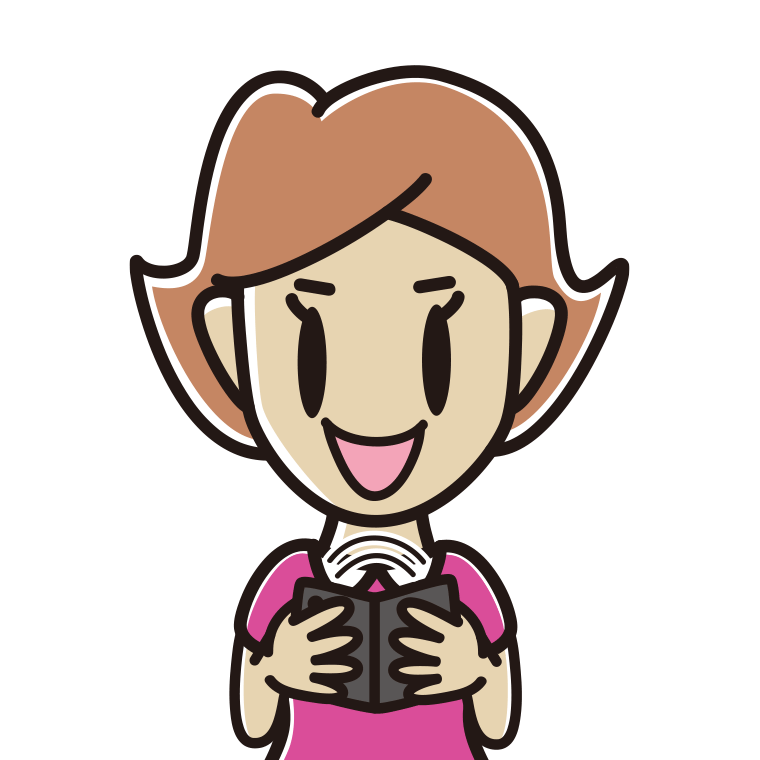 折りたたみスマホを使う女性のイラスト【色あり、背景なし】透過PNG