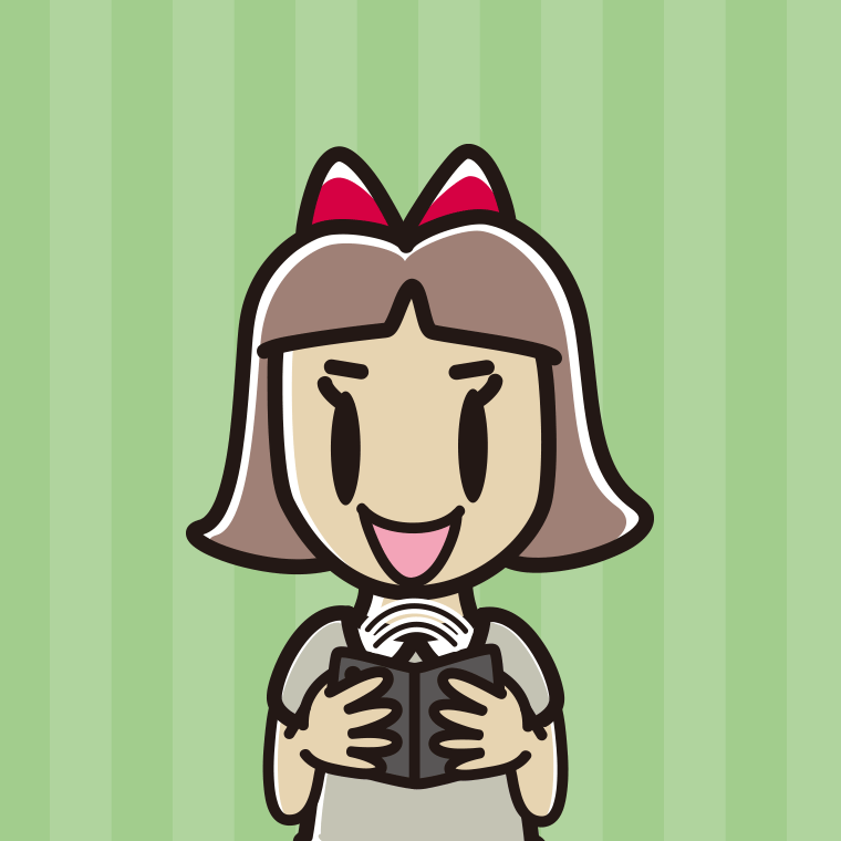 折りたたみスマホを使う小学生女子のイラスト【色、背景あり】PNG