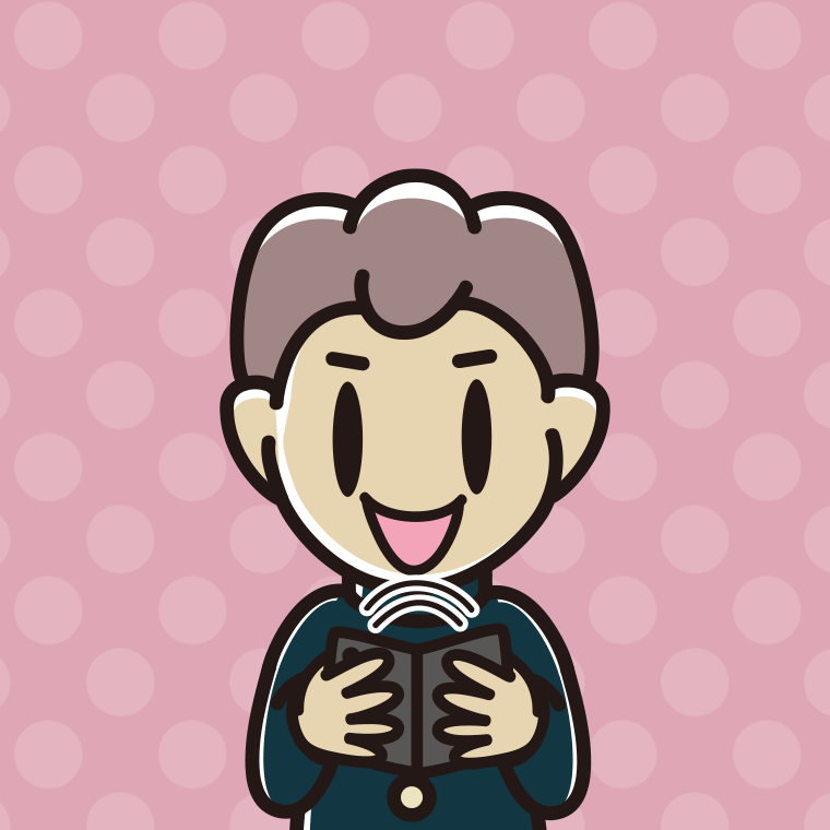 折りたたみスマホを使う男子中学生のイラスト【色、背景あり】PNG