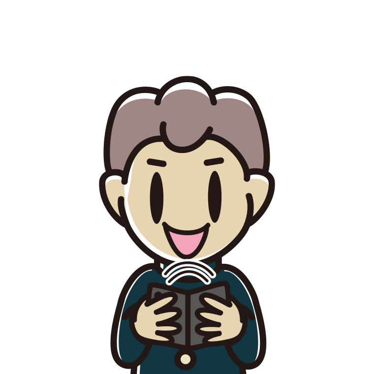 折りたたみスマホを使う男子中学生のイラスト【色あり、背景なし】透過PNG