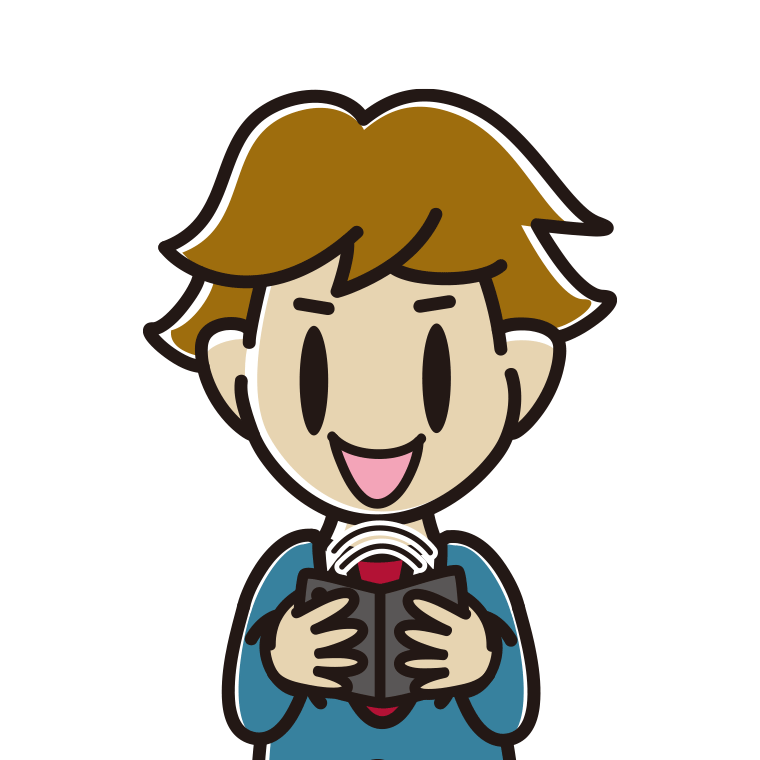 折りたたみスマホを使う男子高校生のイラスト【色あり、背景なし】透過PNG