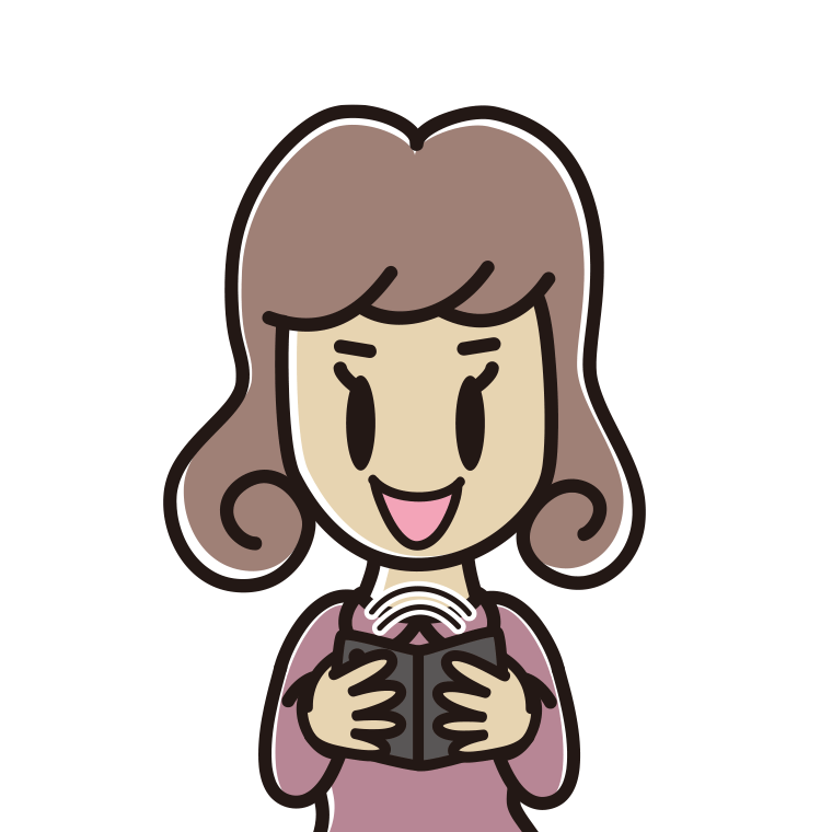 折りたたみスマホを使う女子大学生のイラスト【色あり、背景なし】透過PNG