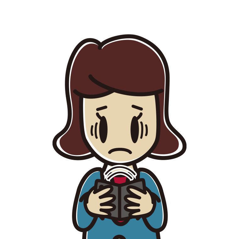 折りたたみスマホで困る女子高校生のイラスト【色あり、背景なし】透過PNG