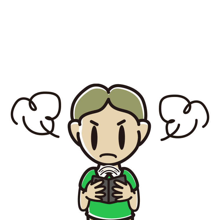折りたたみスマホで怒る小学生男子のイラスト【色あり、背景なし】透過PNG