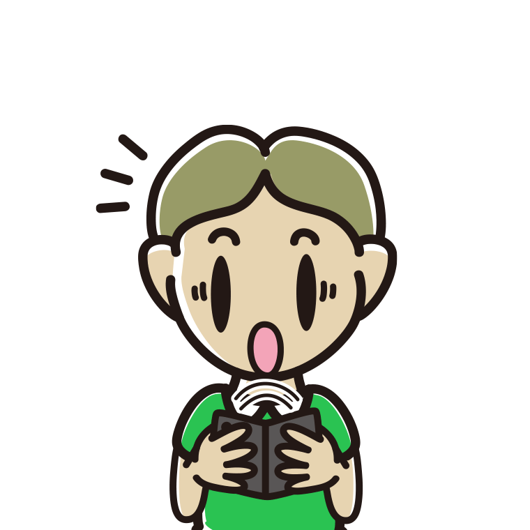 折りたたみスマホで驚く小学生男子のイラスト【色あり、背景なし】透過PNG