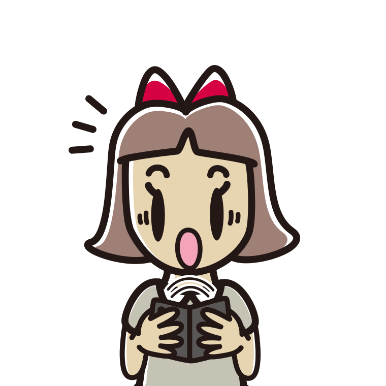 折りたたみスマホで驚く小学生女子のイラスト【色あり、背景なし】透過PNG