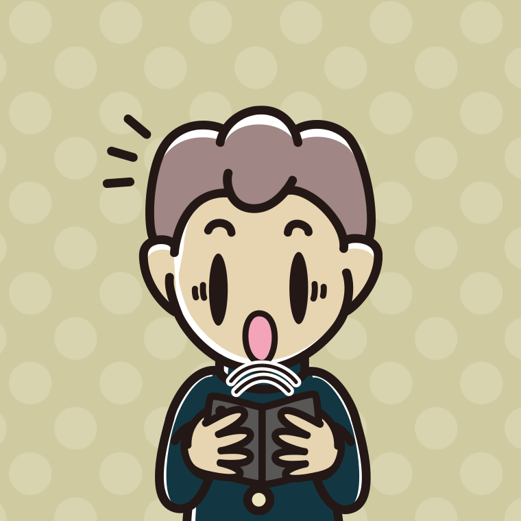 折りたたみスマホで驚く男子中学生のイラスト【色、背景あり】PNG