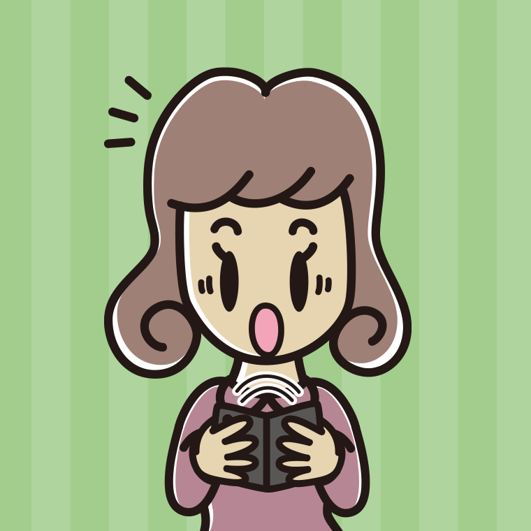 【フリー素材】折りたたみスマホで驚く女子大学生のイラスト