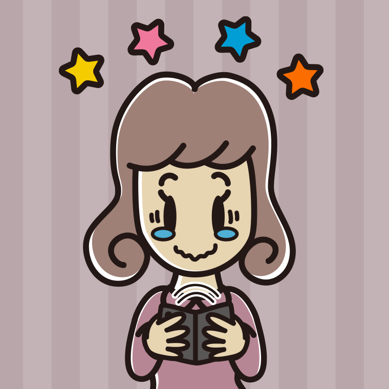 折りたたみスマホに感動する女子大学生のイラスト【色、背景あり】PNG