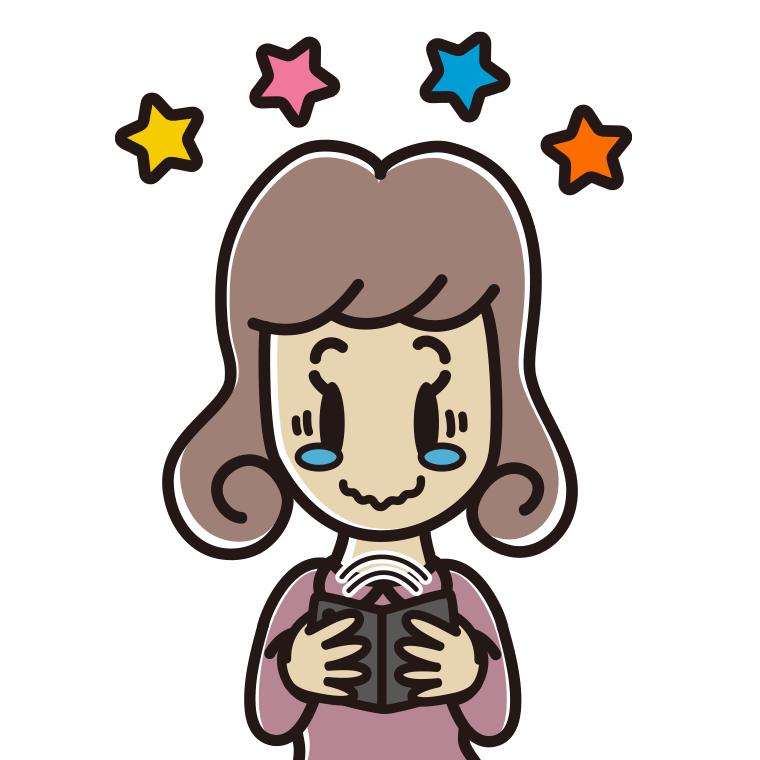 折りたたみスマホに感動する女子大学生のイラスト【色あり、背景なし】透過PNG