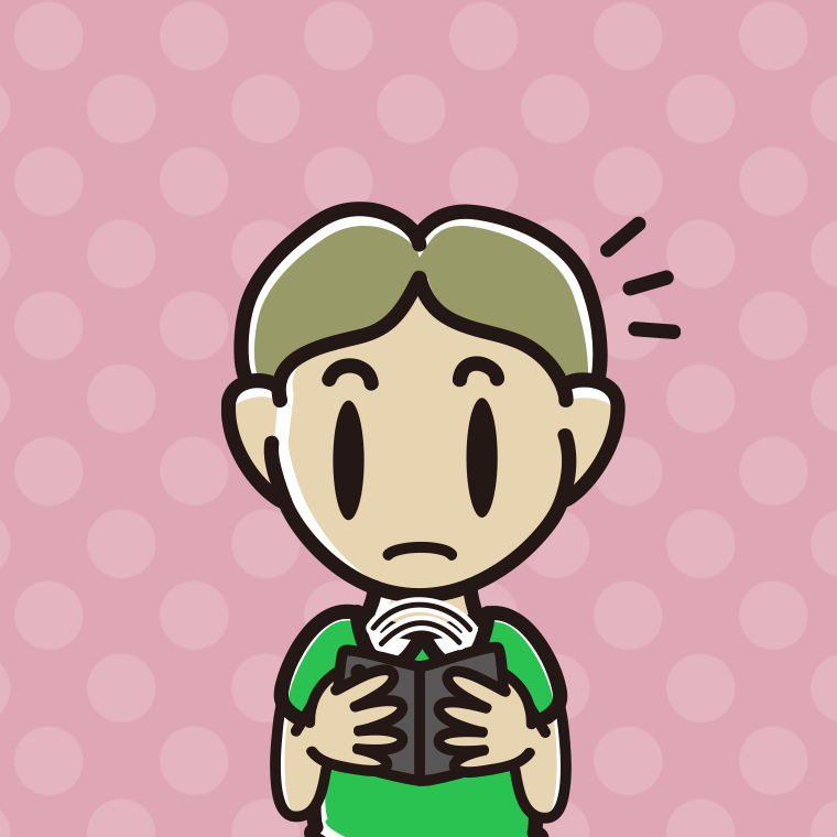 【フリー素材】折りたたみスマホで何かに気付く小学生男子のイラスト