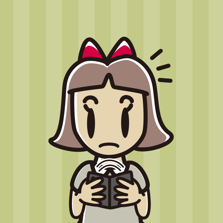 【フリー素材】折りたたみスマホで何かに気付く小学生女子のイラスト