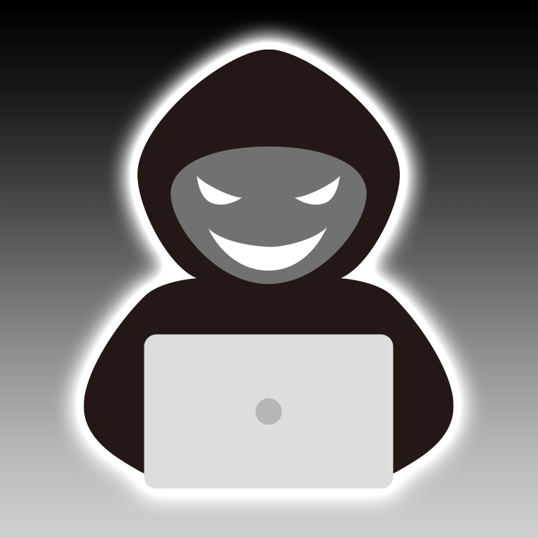 ハッカーのイラスト【色、背景あり】PNG