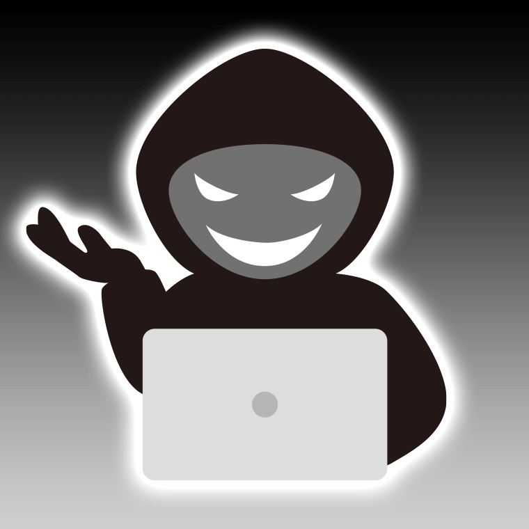 【キャラクターフリー素材】案内するハッカーのイラスト