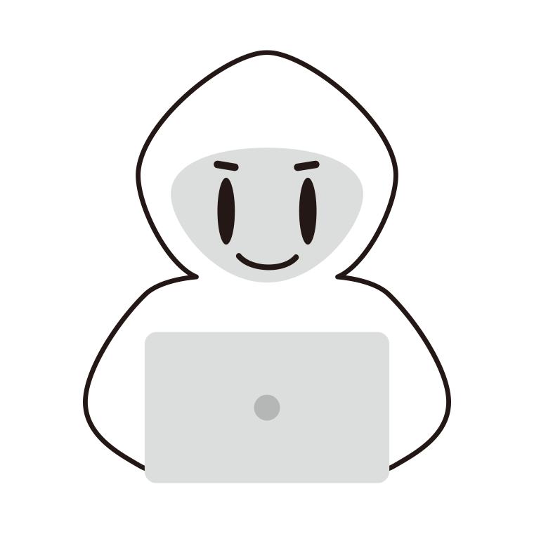 ホワイトハッカーのイラスト【色あり、背景なし】透過PNG