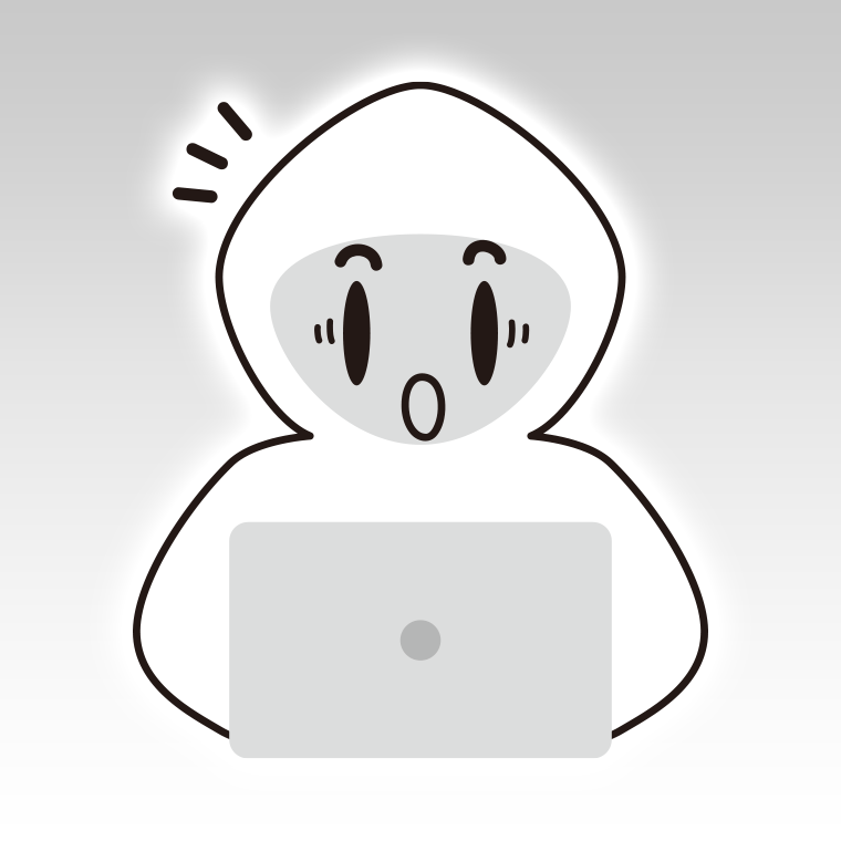 驚くホワイトハッカーのイラスト【色、背景あり】PNG