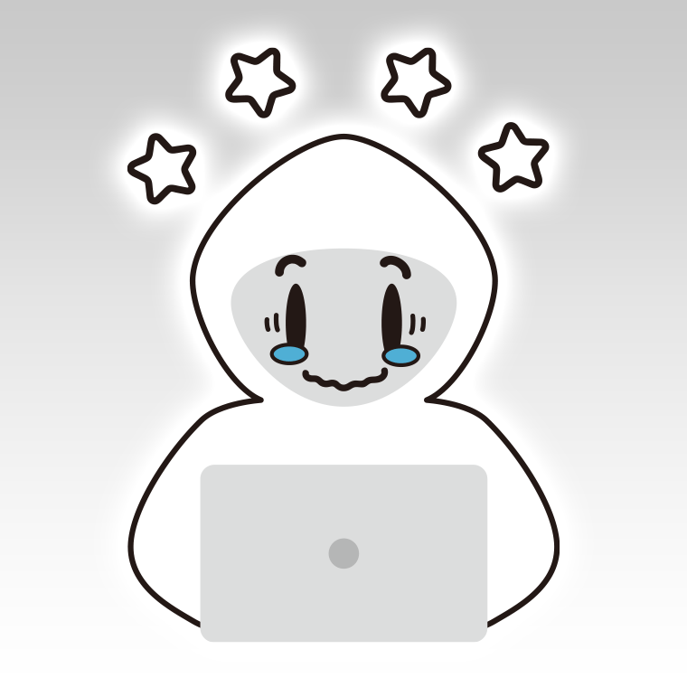 ジーンとするホワイトハッカーのイラスト【色、背景あり】PNG