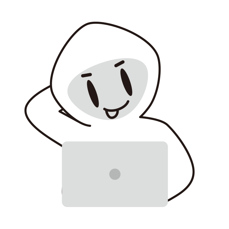 テヘヘなホワイトハッカーのイラスト【色あり、背景なし】透過PNG