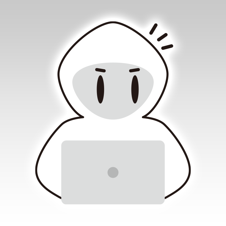 何かに気付くホワイトハッカーのイラスト【色、背景あり】PNG