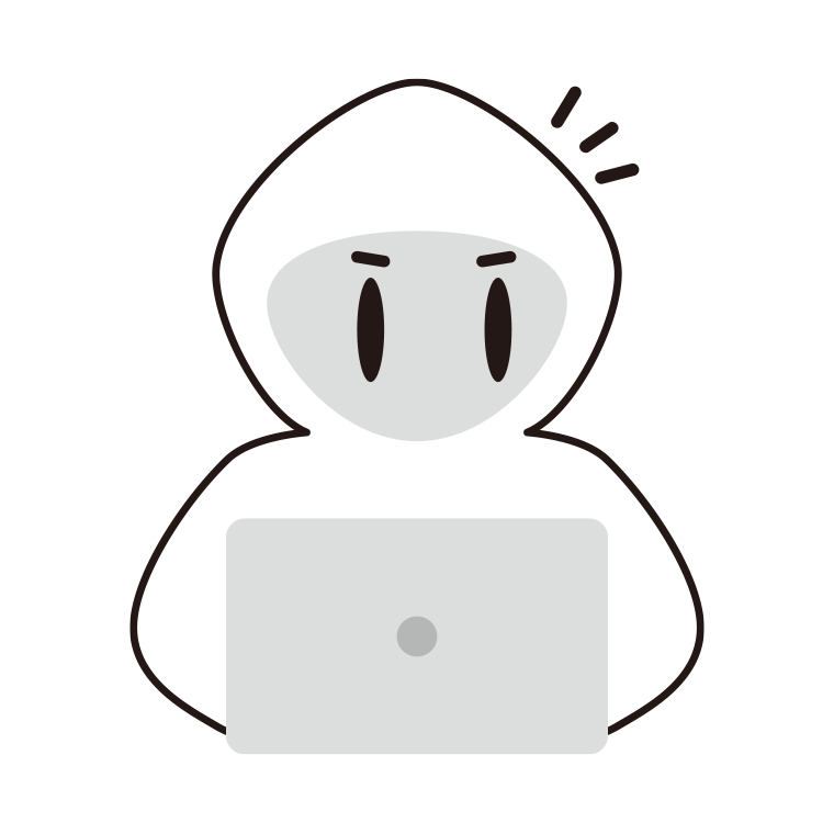 何かに気付くホワイトハッカーのイラスト【色あり、背景なし】透過PNG
