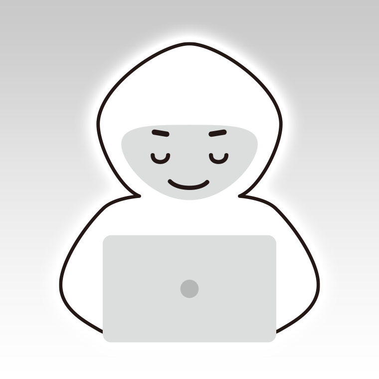 お辞儀するホワイトハッカーのイラスト【色、背景あり】PNG