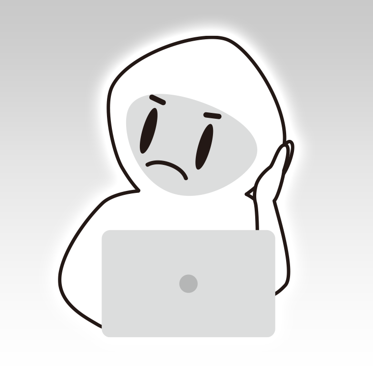 考えるホワイトハッカーのイラスト【色、背景あり】PNG