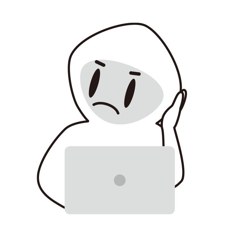 考えるホワイトハッカーのイラスト【色あり、背景なし】透過PNG
