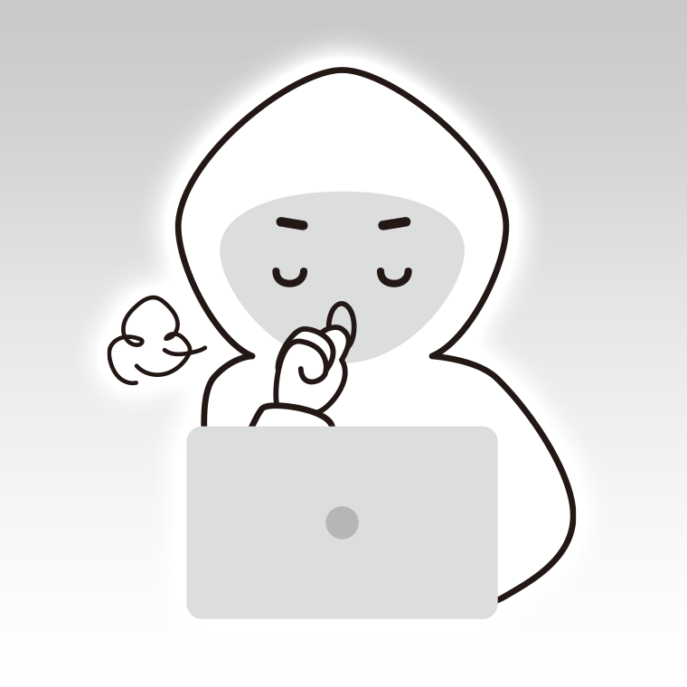 咳払いするホワイトハッカーのイラスト【色、背景あり】PNG