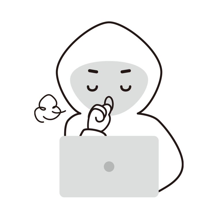 咳払いするホワイトハッカーのイラスト【色あり、背景なし】透過PNG